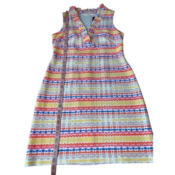 Vince Camuto Bullet Shift Ruffled V-neck Mini Dress - Picture 6 of 9